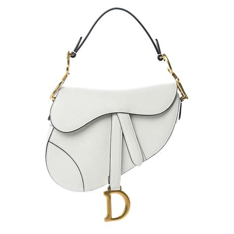 christian dior saddle bag white.